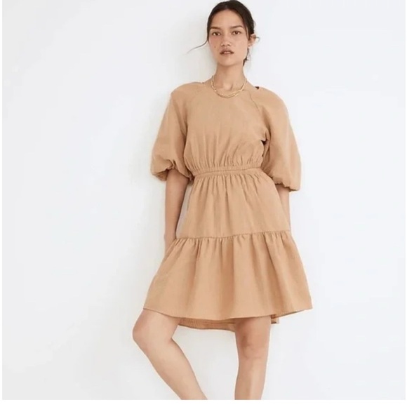 NWT Madewell Elegant Tan Dress size M - Picture 1 of 5